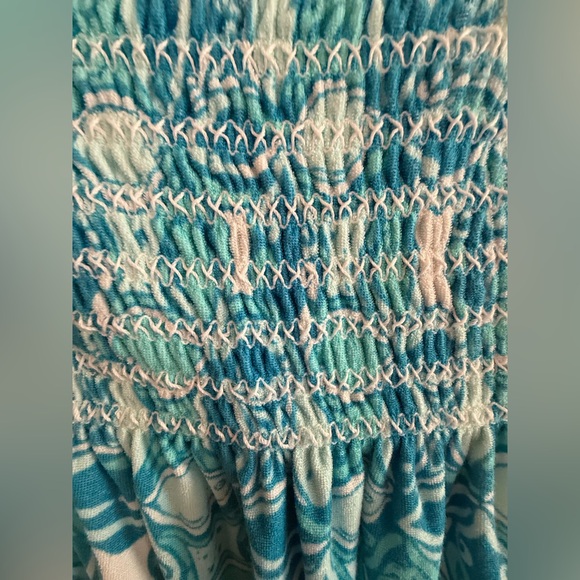 Lilly Pulitzer. Bridgette Strapless Smocked Dress. Size Medium. - Picture 5 of 8